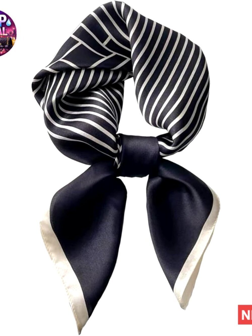 Silk Feeling Scarf Square Satin Head Wrap Bandana
